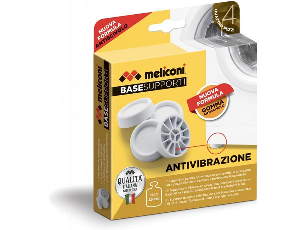 Piedino Antivibrazione per Lavatrici e Asciugatrici in Gomma pz.4 | Meliconi - immagine 3